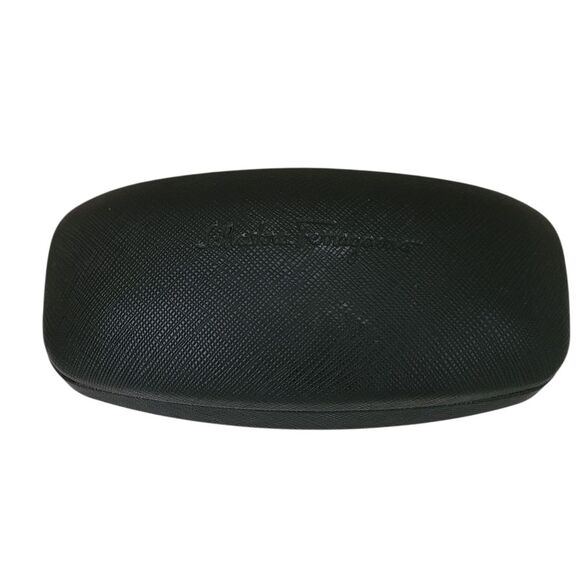 salvatore ferragamo sunglass eyeglass hard clamshell case black - Picture 2 of 3